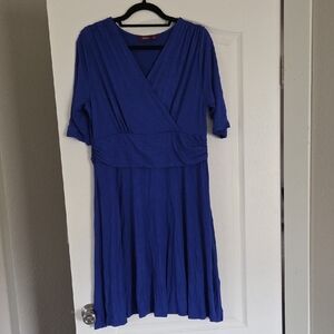 Doublju Royal Blue Short Sleeve Dress Size XL
